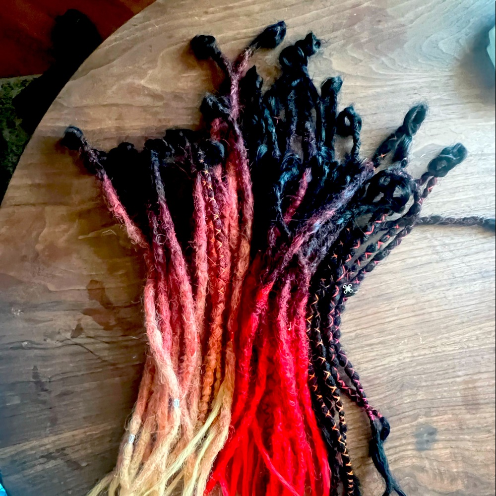 Full Set of witchy goth Synthetic SE dreadlocks (40) 24”